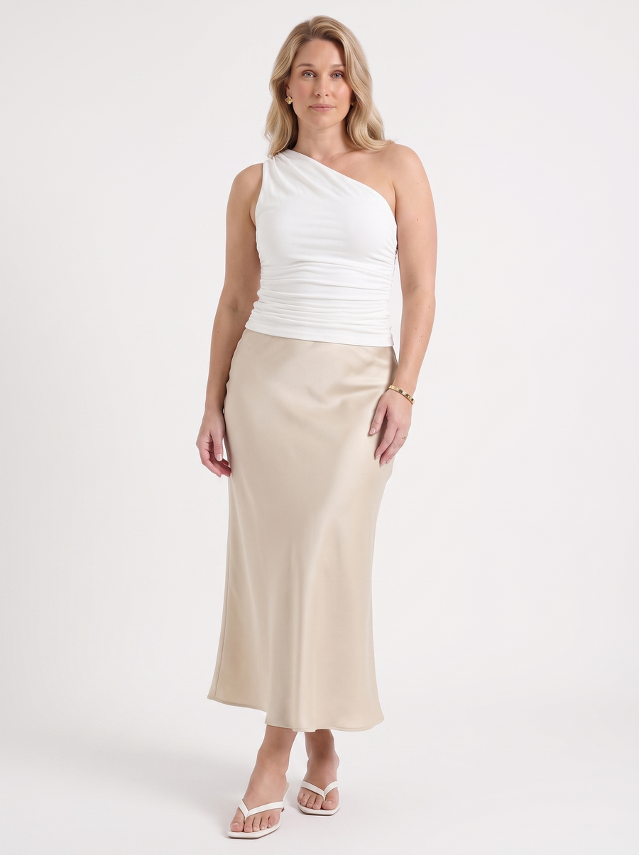 Jane Satin Bias Cut Maxi Skirt
