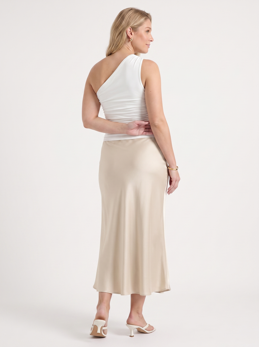 Jane Satin Bias Cut Maxi Skirt