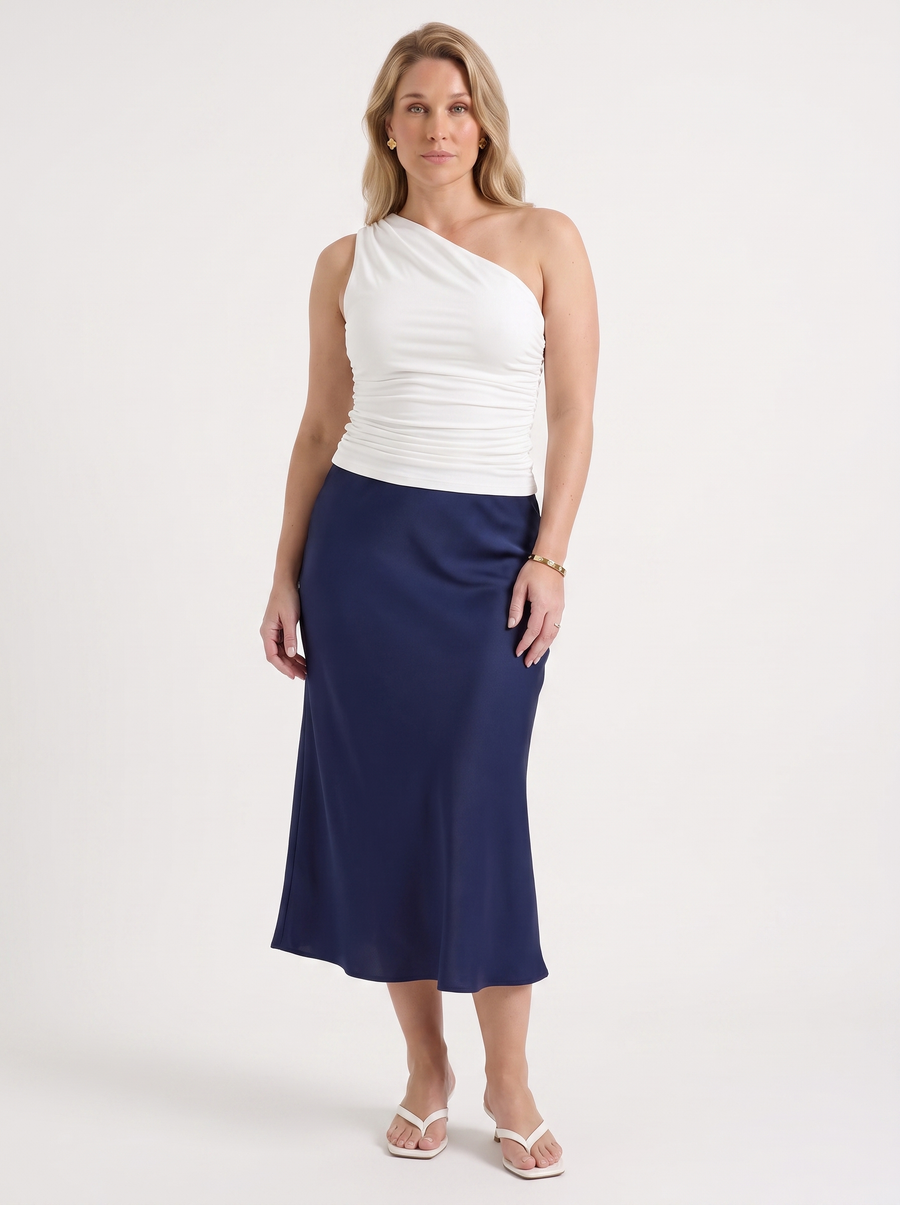 Jane Satin Bias Cut Maxi Skirt