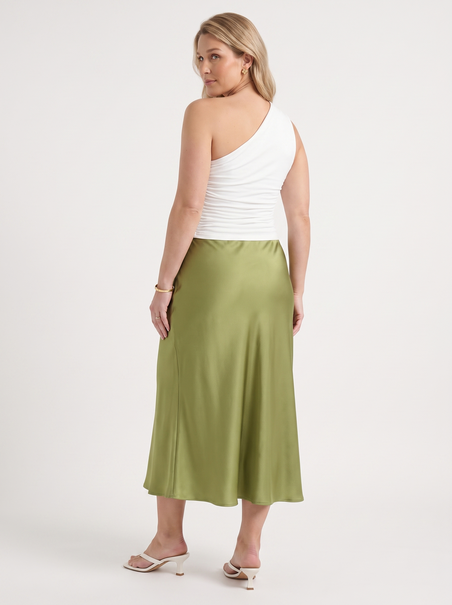 Jane Satin Bias Cut Maxi Skirt