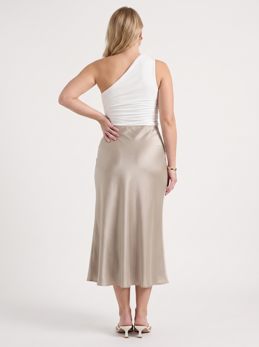 Jane Satin Bias Cut Maxi Skirt