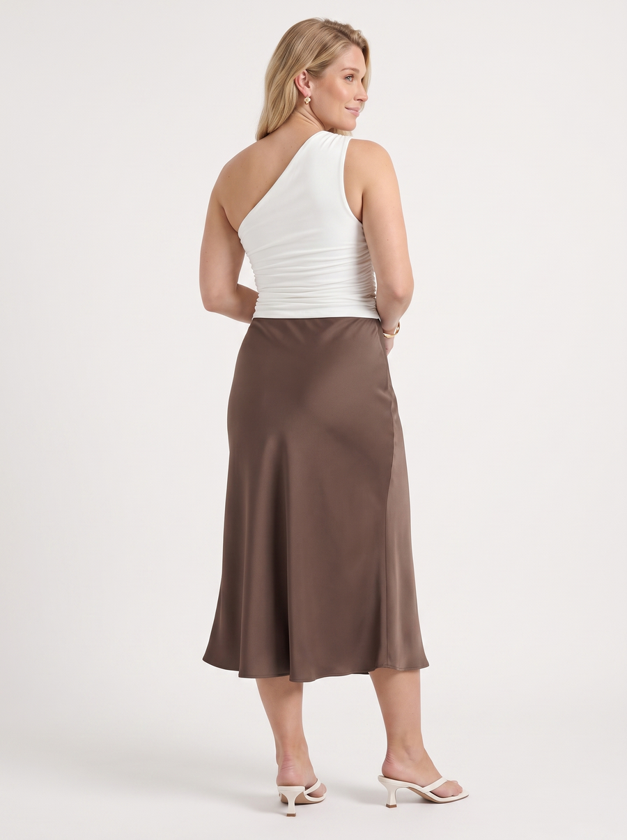 Jane Satin Bias Cut Maxi Skirt