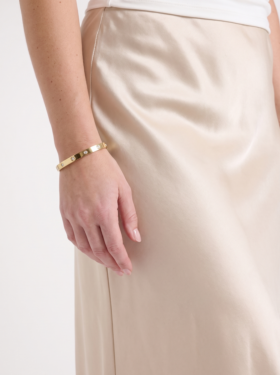 Jane Satin Bias Cut Maxi Skirt