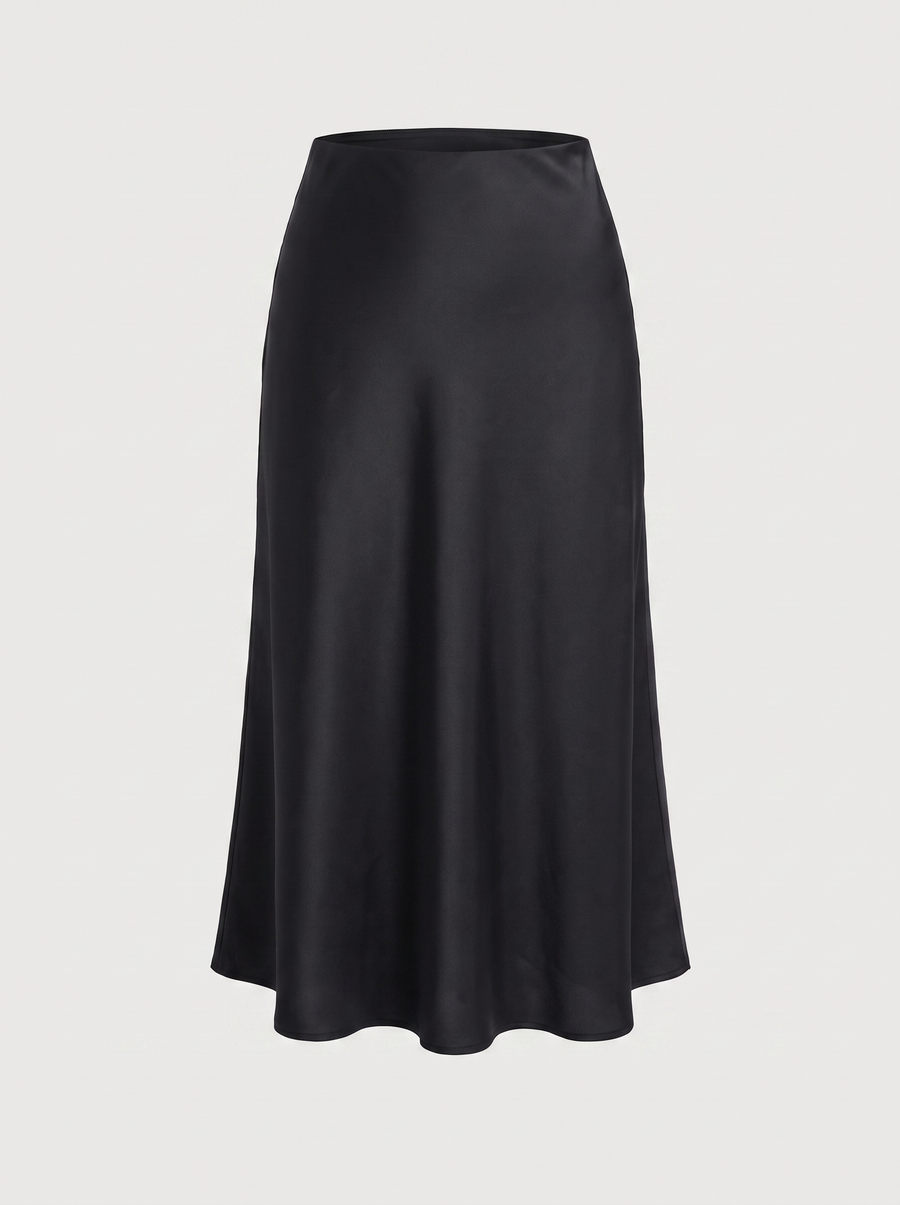 Jane Satin Bias Cut Maxi Skirt