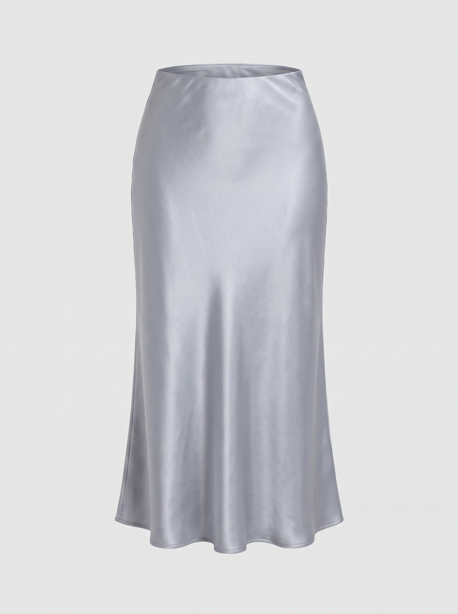 Jane Satin Bias Cut Maxi Skirt
