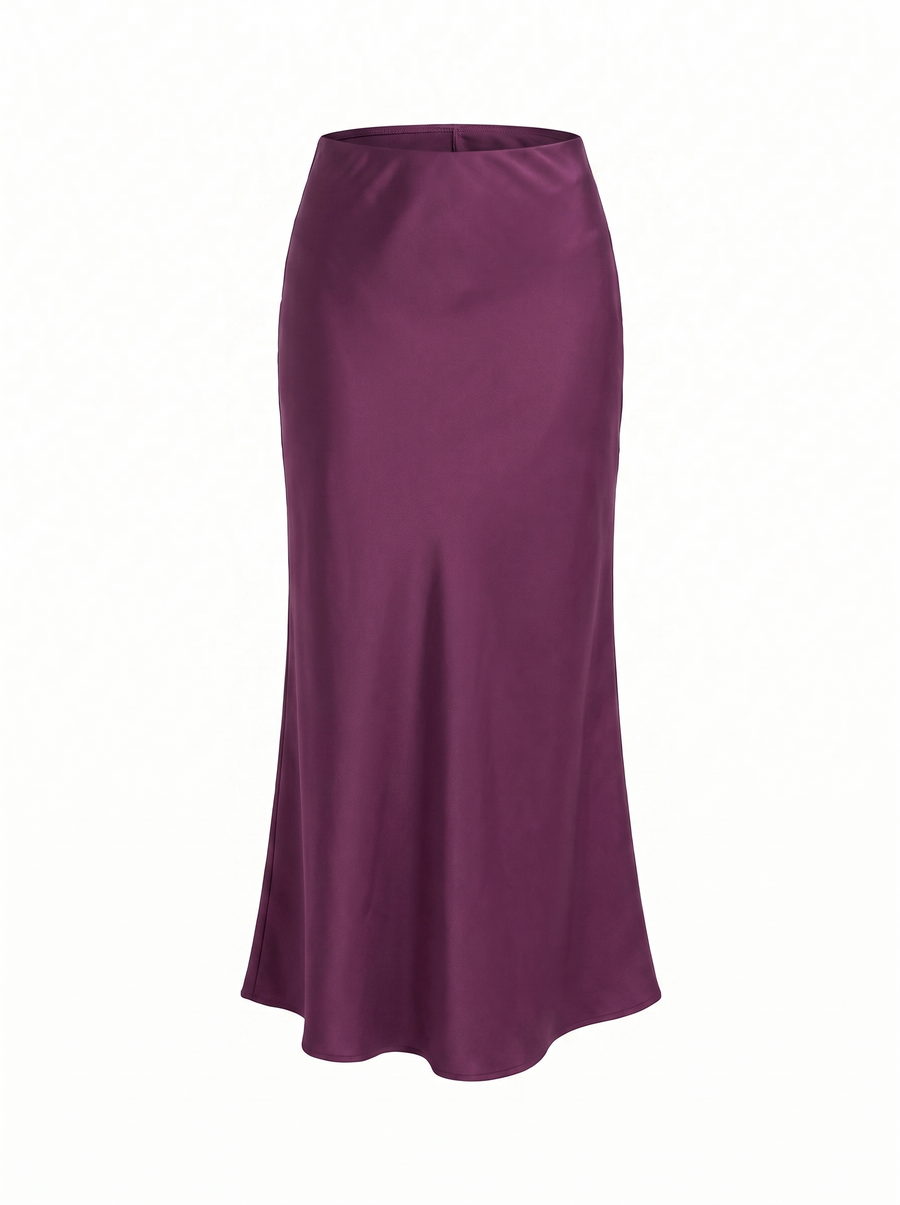 Jane Satin Bias Cut Maxi Skirt