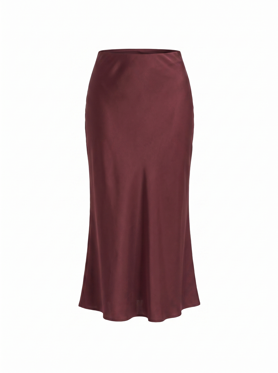 Jane Satin Bias Cut Maxi Skirt