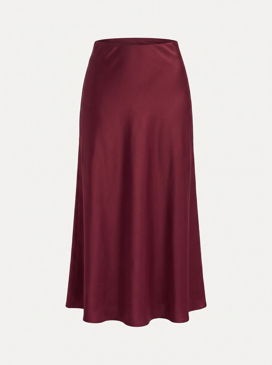 Jane Satin Bias Cut Maxi Skirt