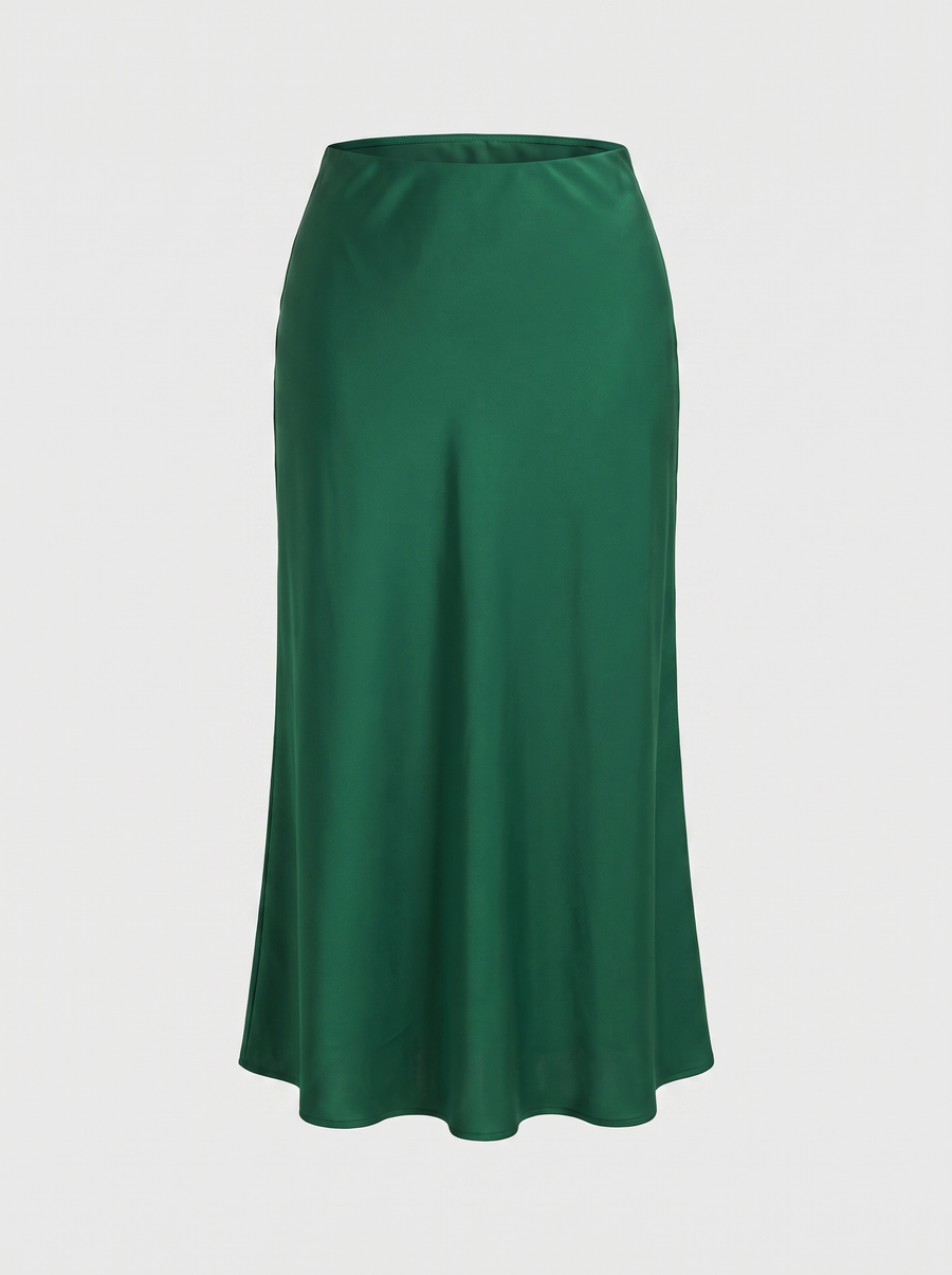 Jane Satin Bias Cut Maxi Skirt