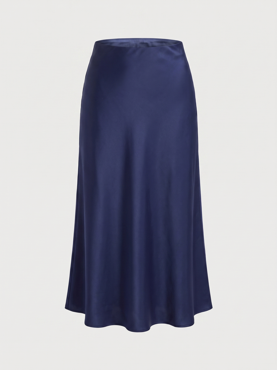 Jane Satin Bias Cut Maxi Skirt