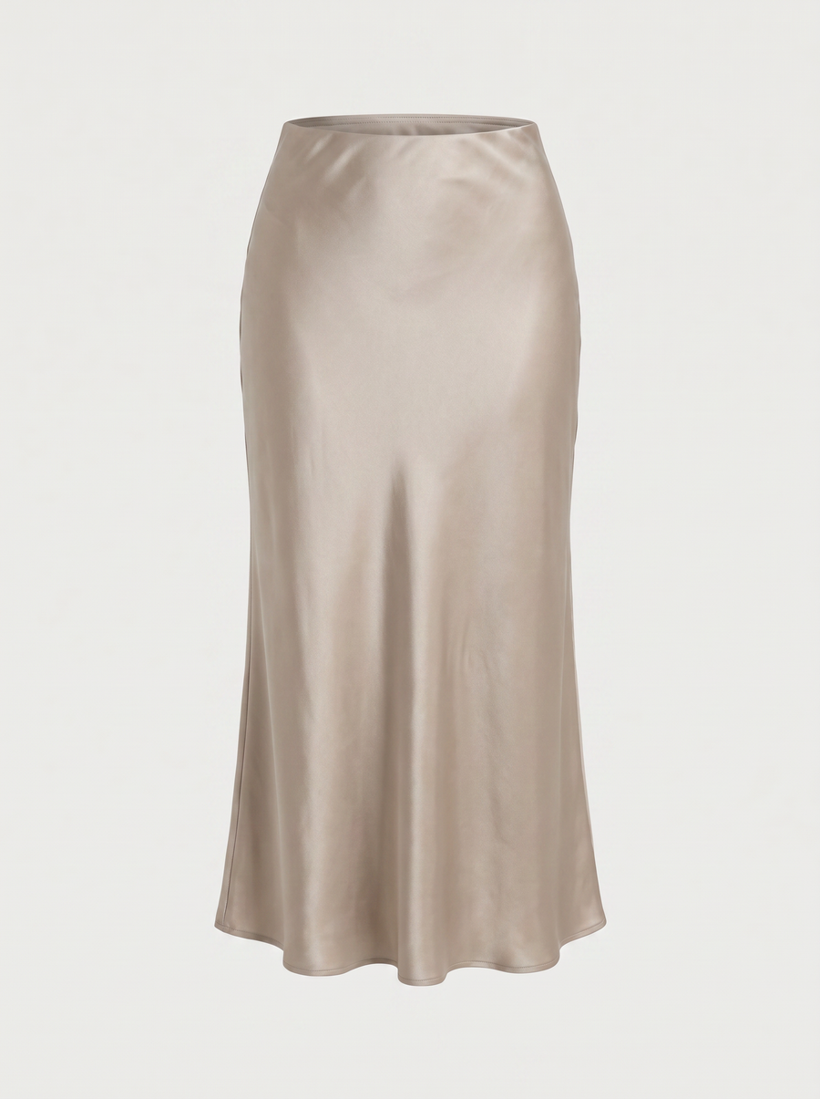 Jane Satin Bias Cut Maxi Skirt
