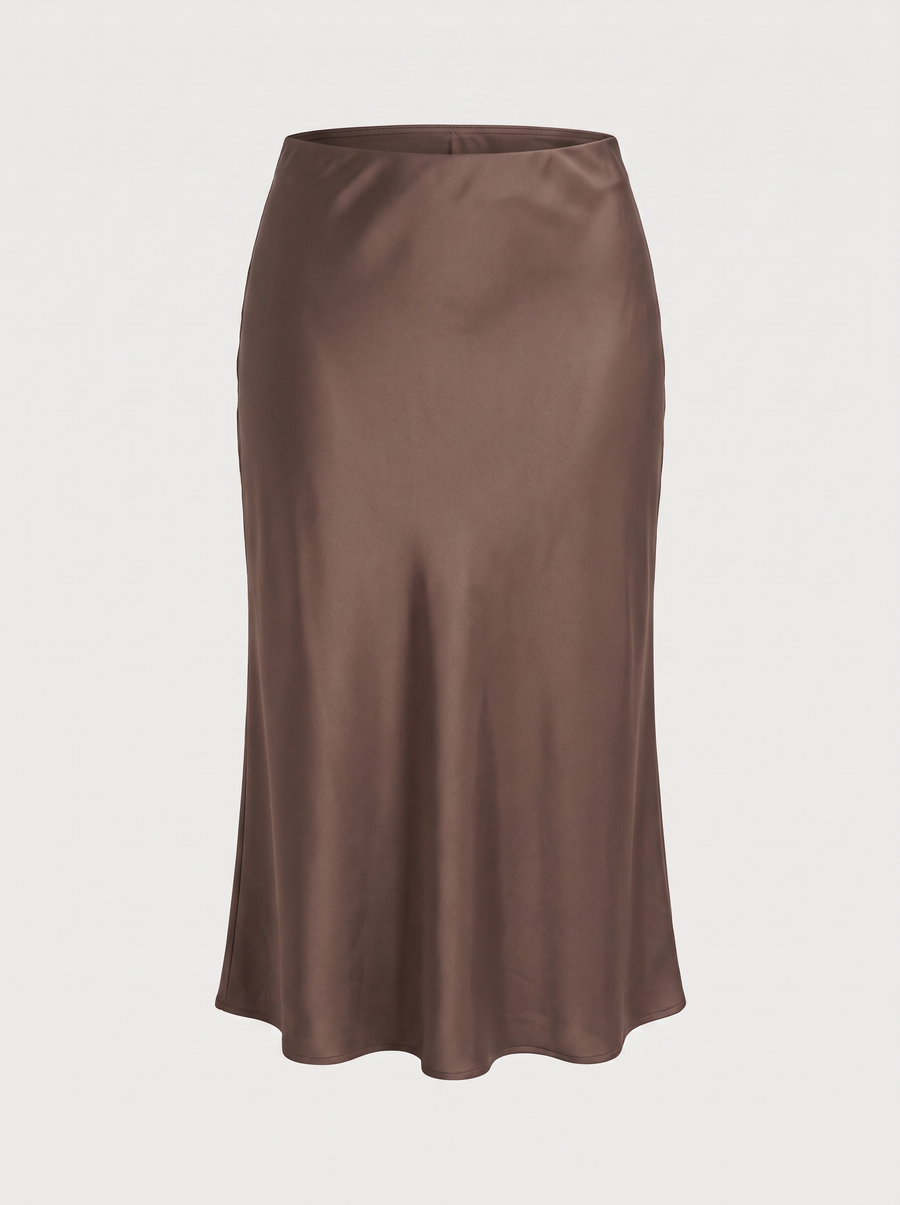 Jane Satin Bias Cut Maxi Skirt