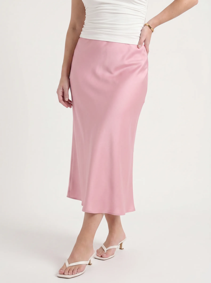 Jane Satin Bias Cut Maxi Skirt