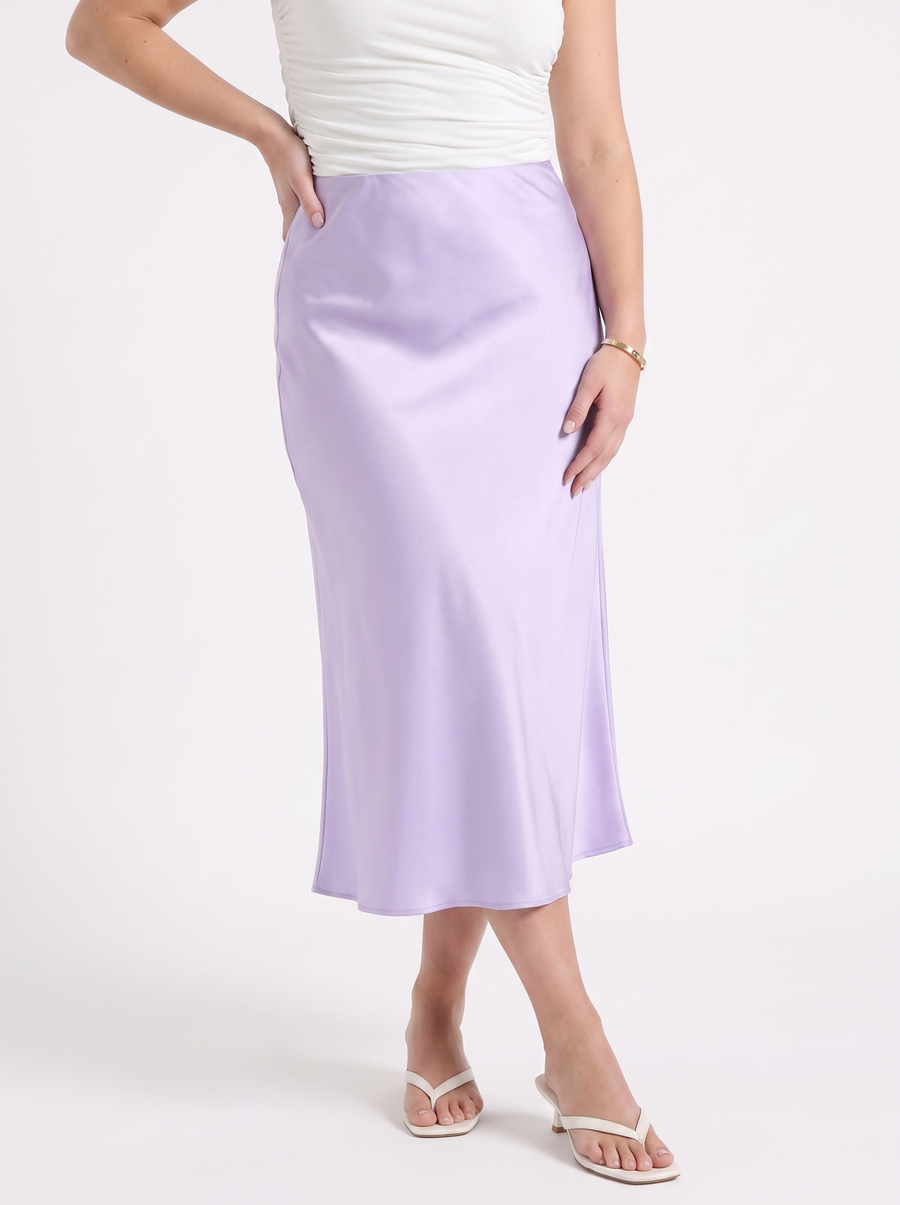Jane Satin Bias Cut Maxi Skirt