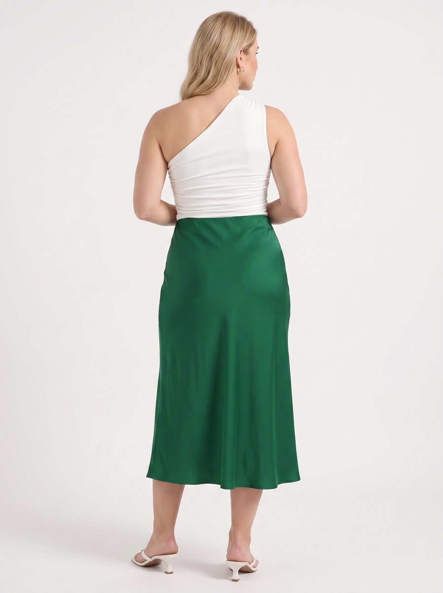 Jane Satin Bias Cut Maxi Skirt