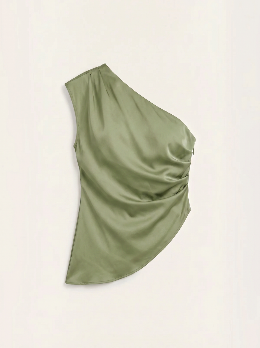 Selene One Shoulder Asymmetric Hem Top
