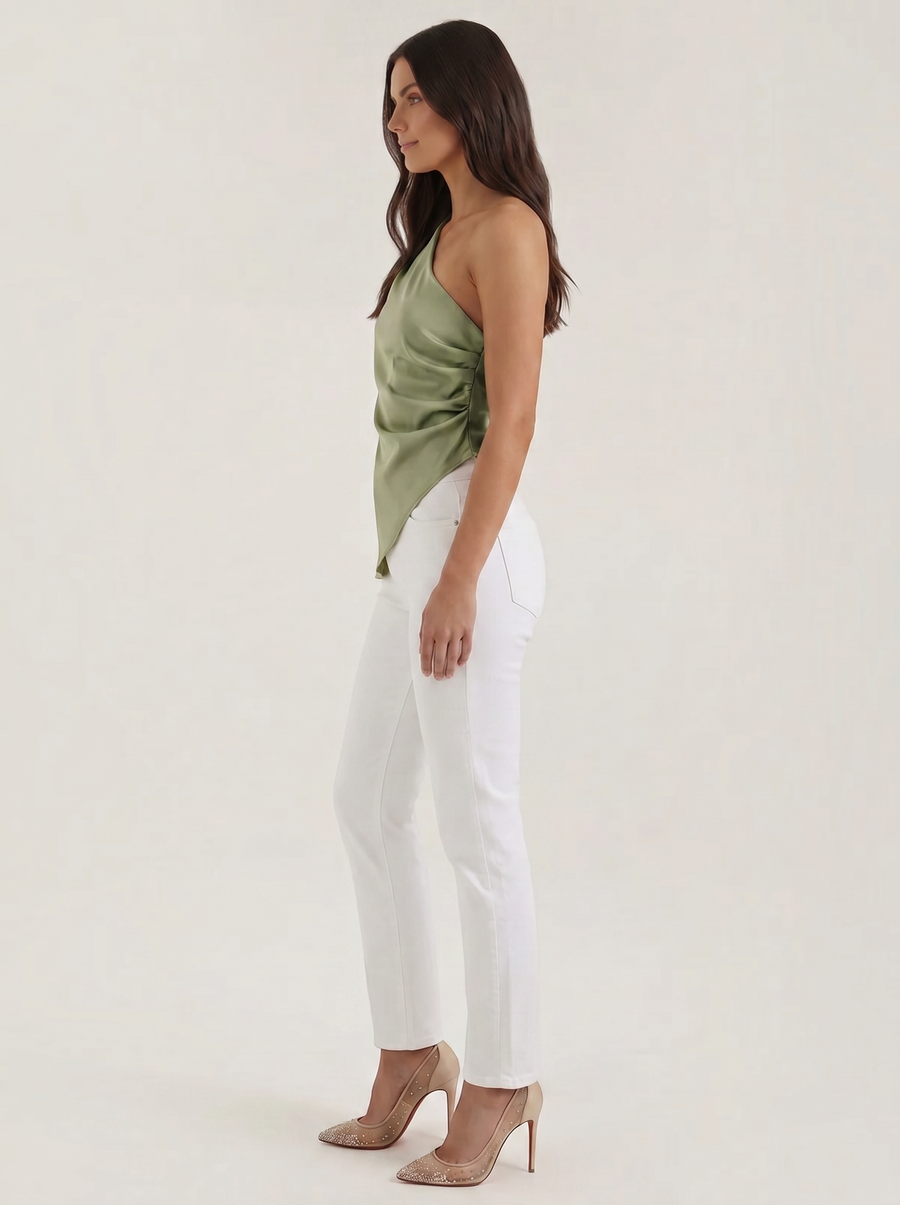 Selene One Shoulder Asymmetric Hem Top