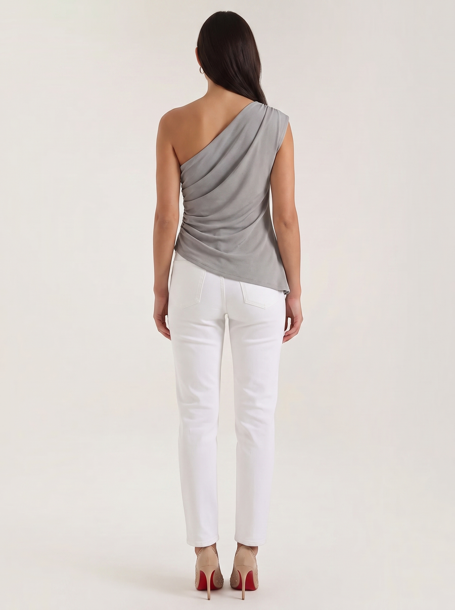 Selene One Shoulder Asymmetric Hem Top