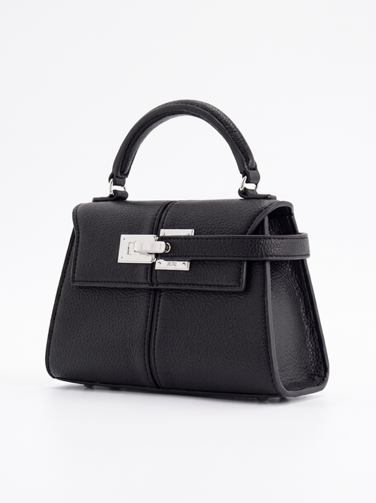 Claudia Turn Lock Top Handle Bag
