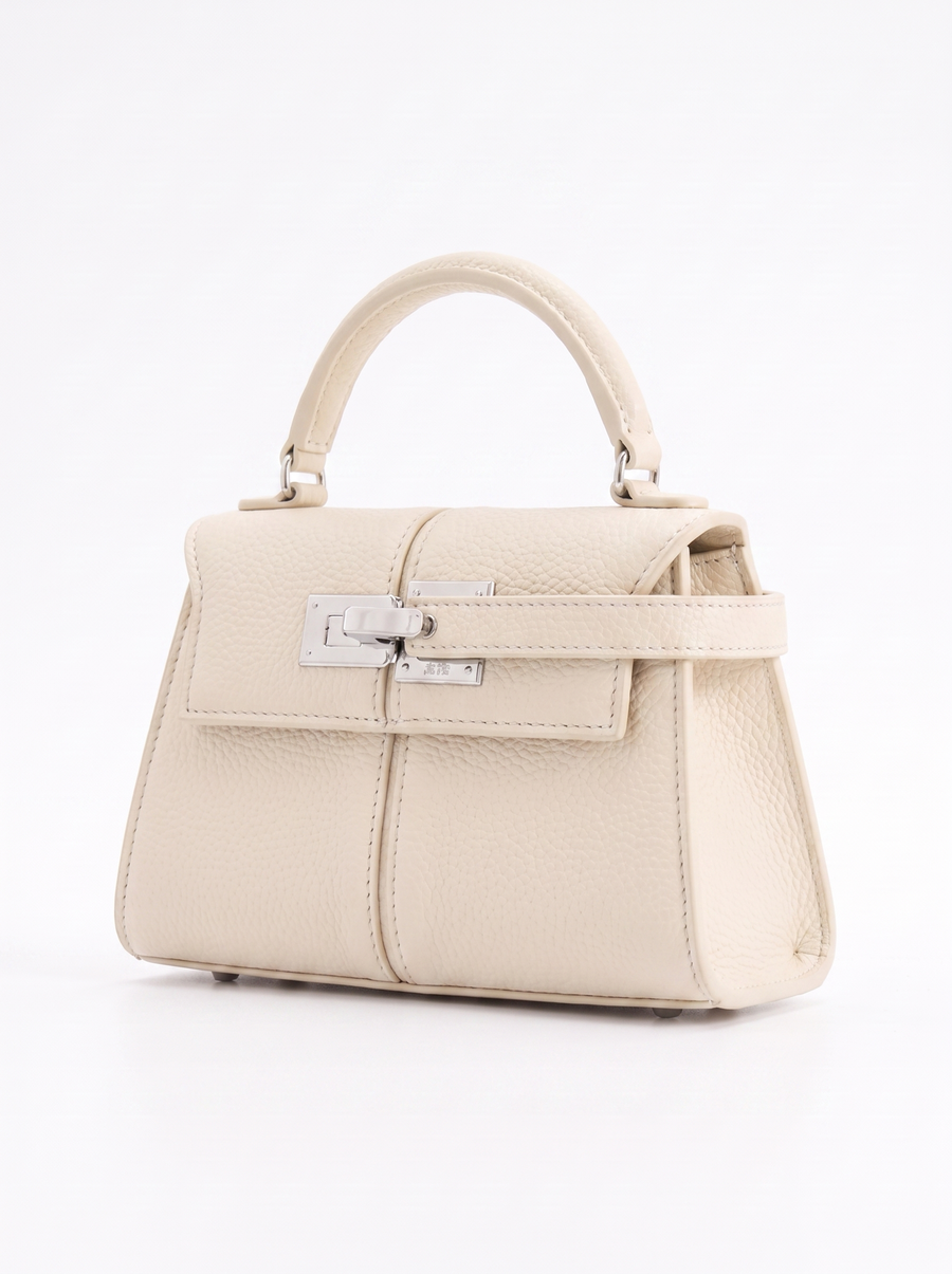 Claudia Turn Lock Top Handle Bag
