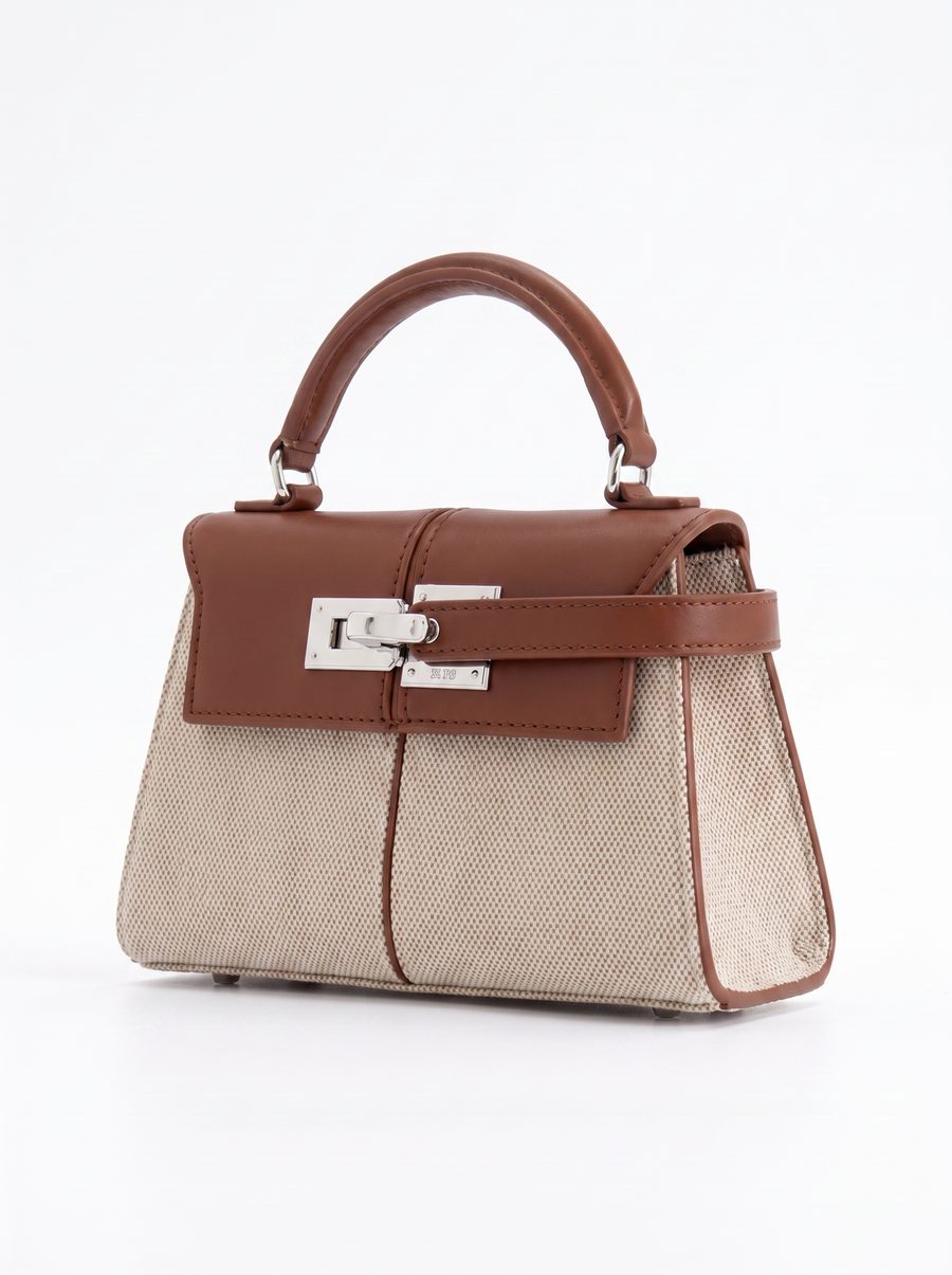 Claudia Turn Lock Top Handle Bag