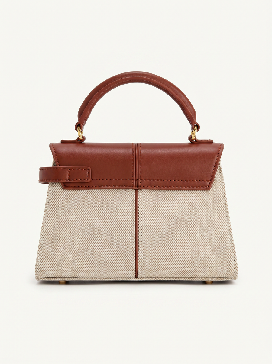 Claudia Turn Lock Top Handle Bag