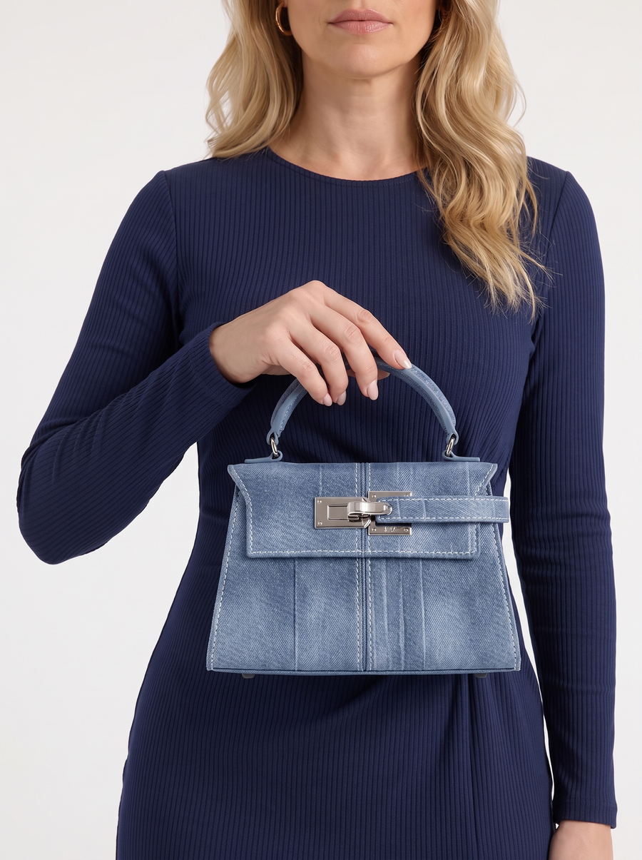 Claudia Turn Lock Top Handle Bag