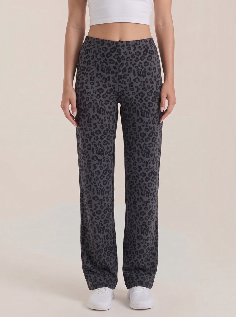 Cleo Leopard Print Wide Leg Pants