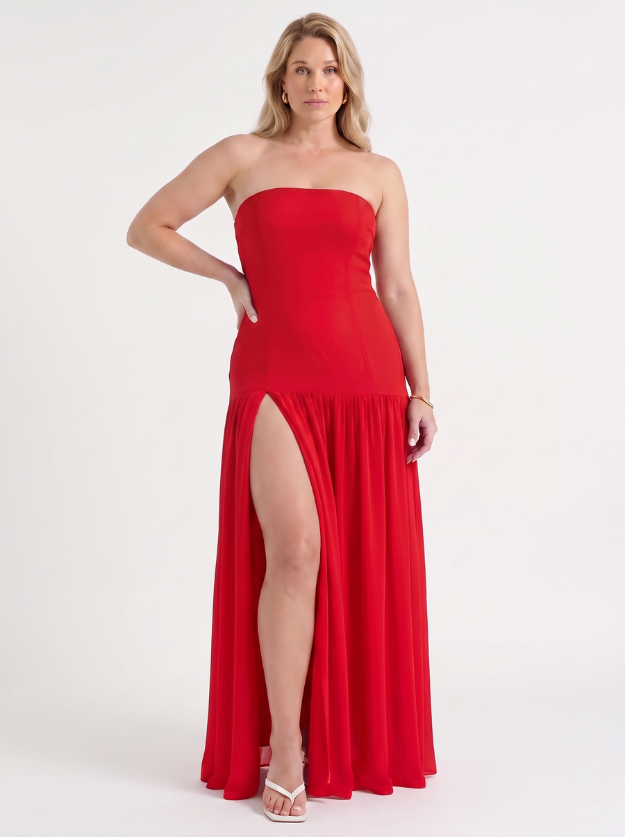 Skye Off Shoulder Maxi Dress with Slit