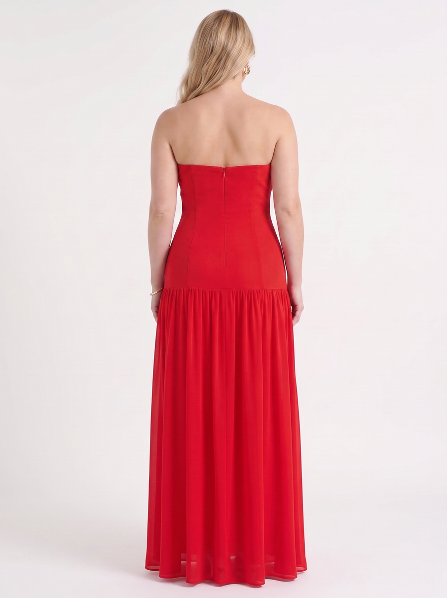 Skye Off Shoulder Maxi Dress with Slit