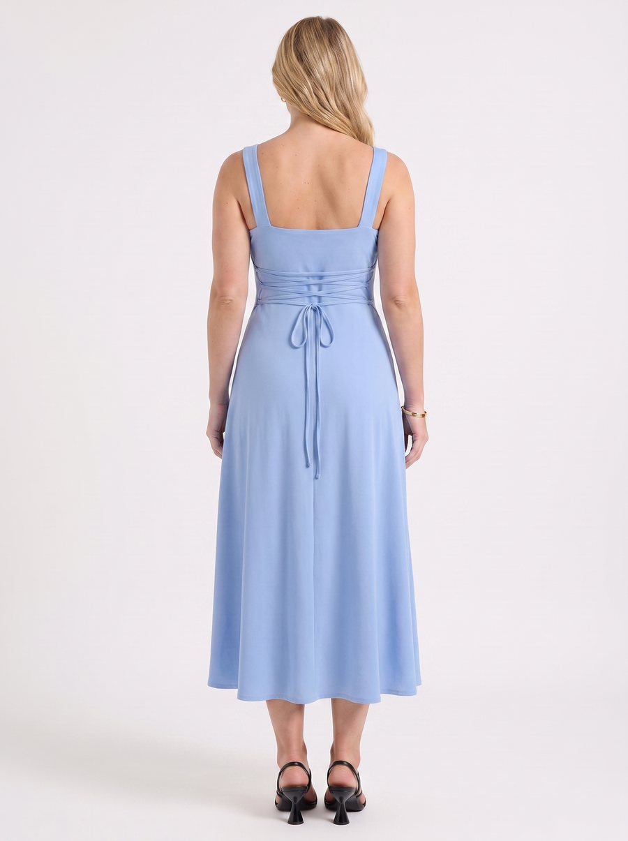 Chloe Square Neck A Line Midi Dress