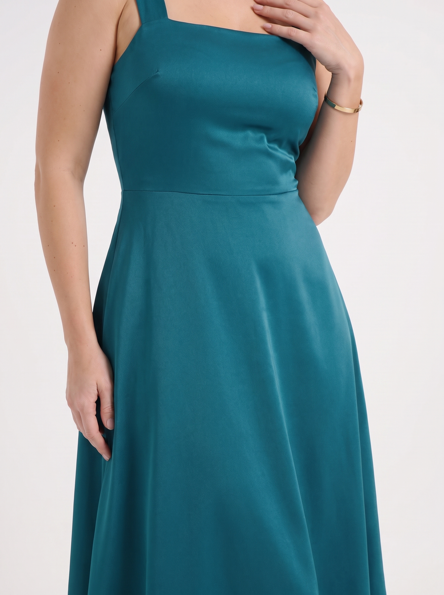 Chloe Square Neck A Line Midi Dress