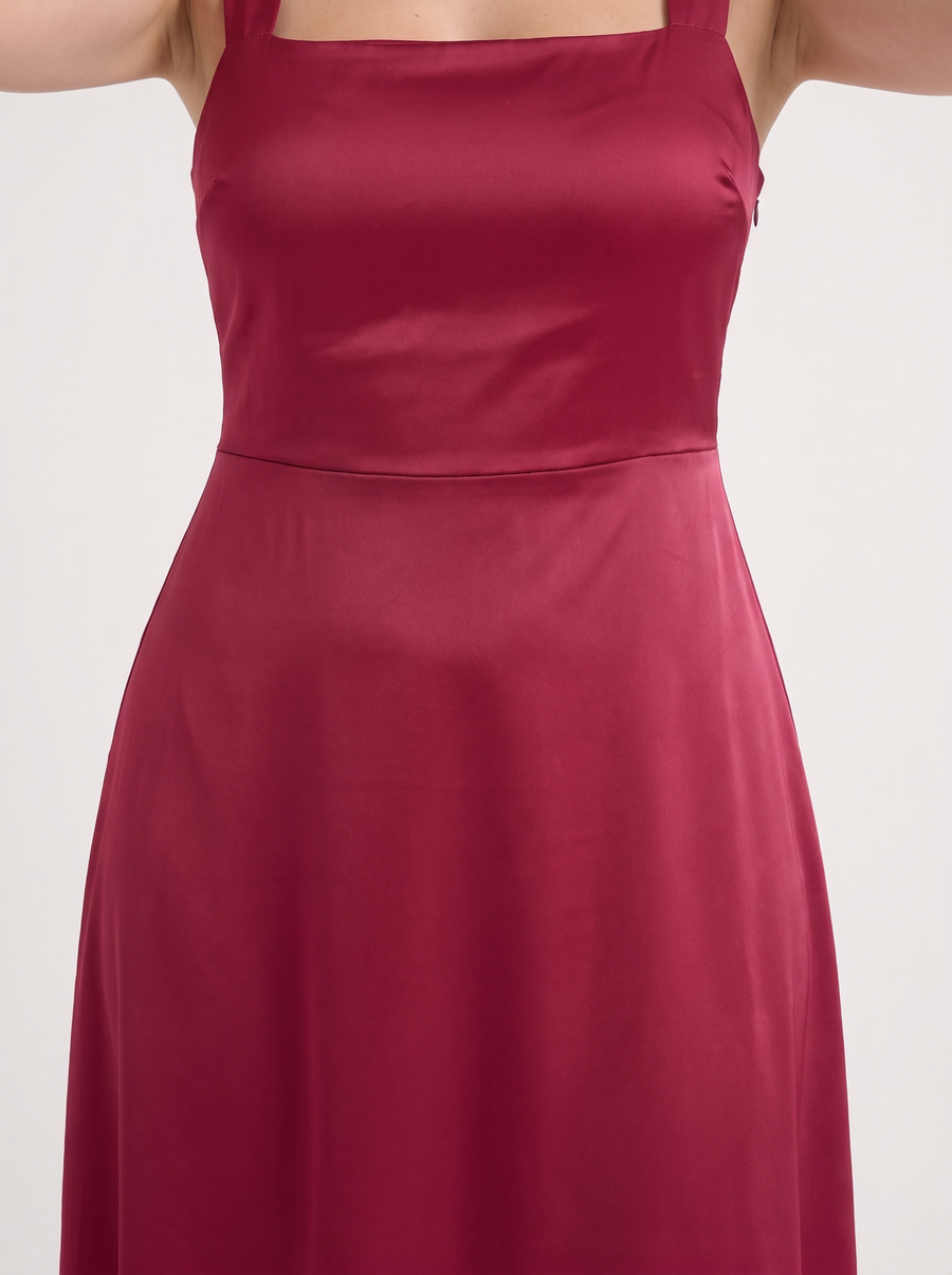 Chloe Square Neck A Line Midi Dress