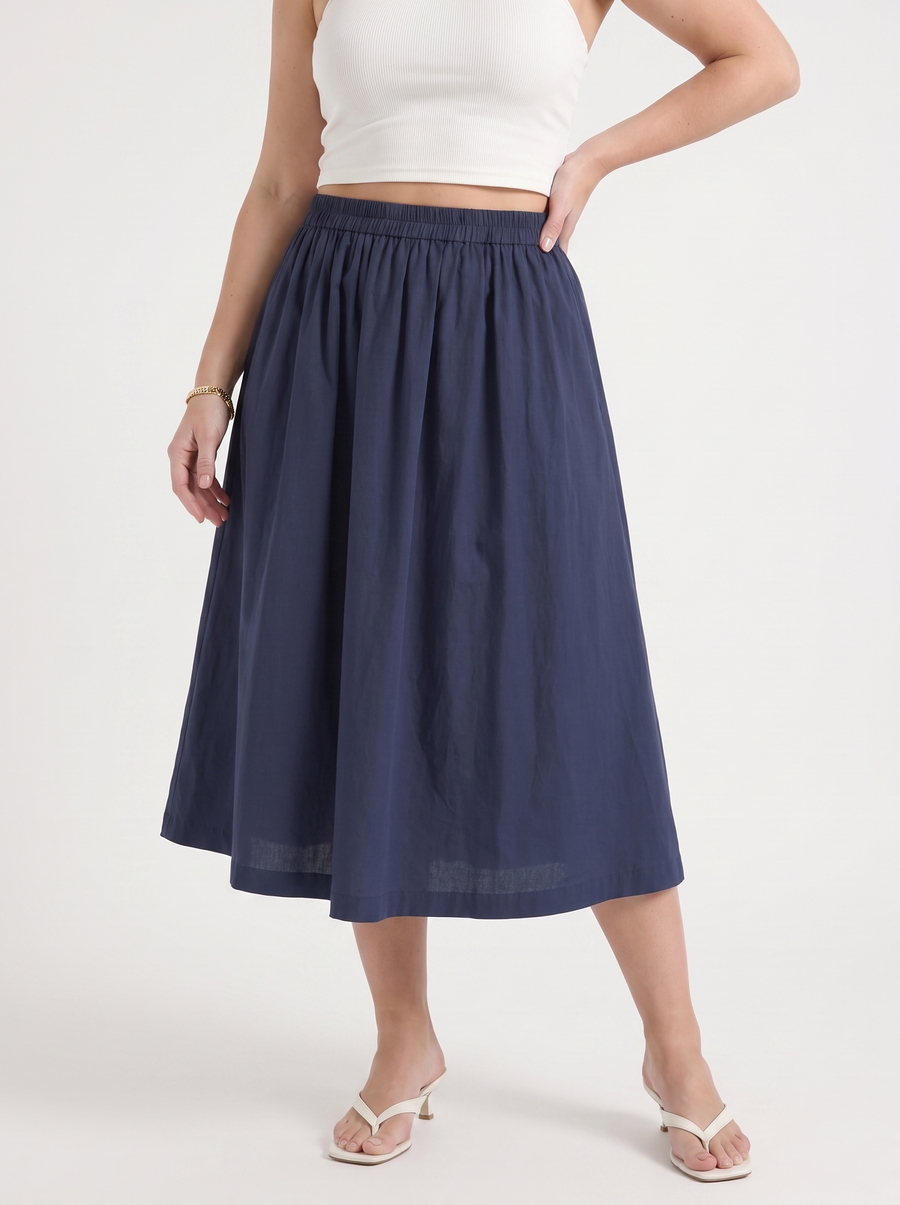 Priscilla A Line Flared Midi Skirt