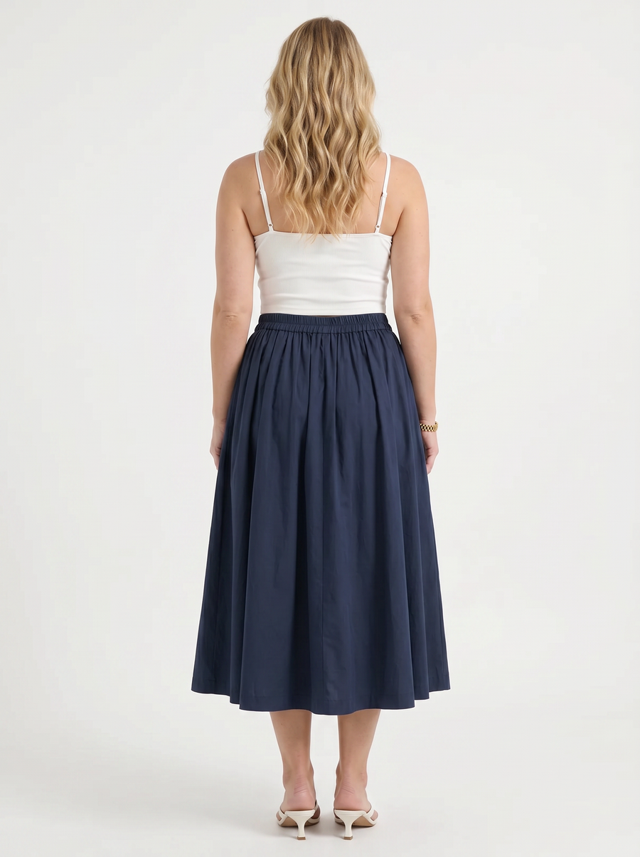 Priscilla A Line Flared Midi Skirt