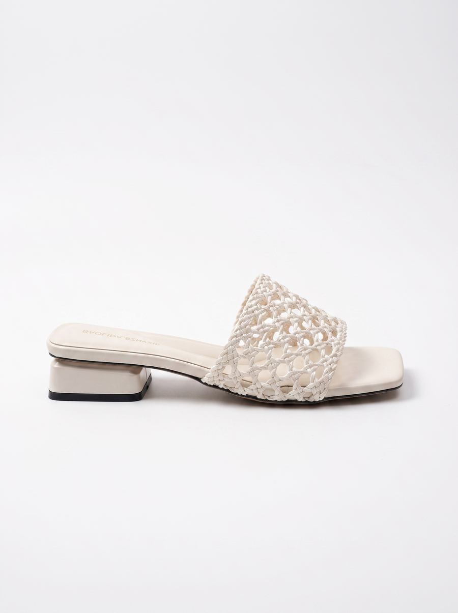 Summer Braided Strap Square Toe Mules