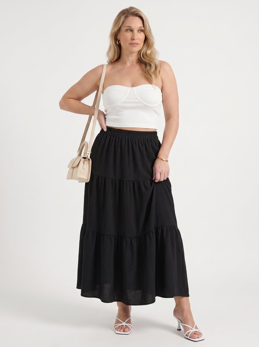 Agatha Tiered Maxi Skirt