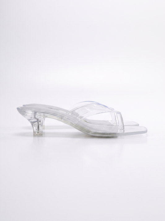 Mikayla Clear Strap Toe Post Sandals