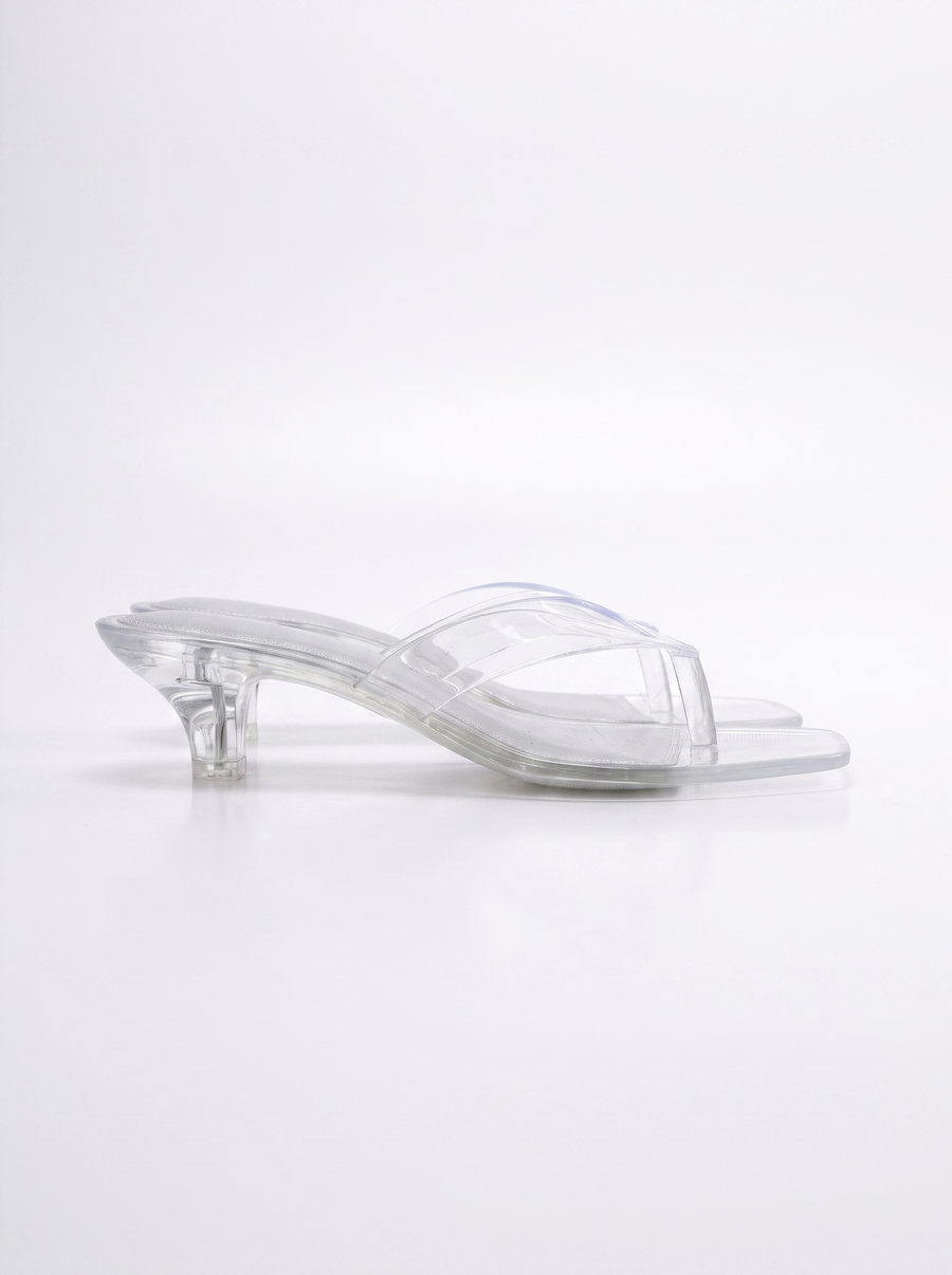Mikayla Clear Strap Toe Post Sandals
