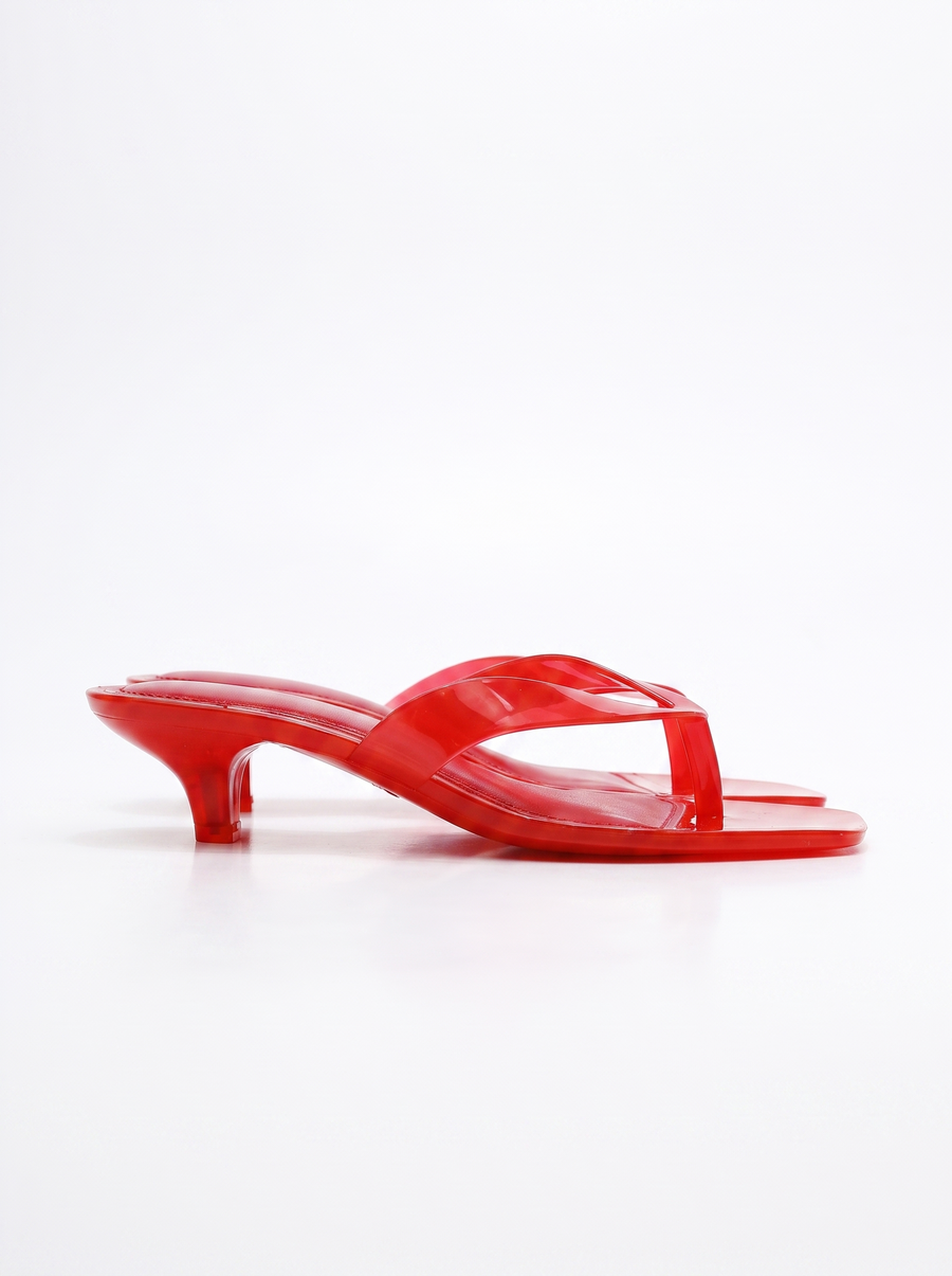 Mikayla Clear Strap Toe Post Sandals