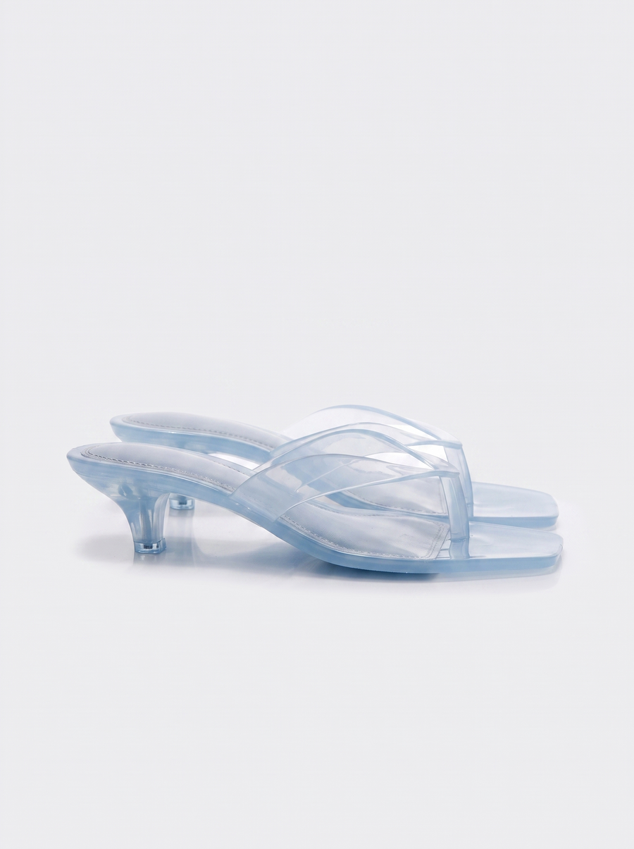 Mikayla Clear Strap Toe Post Sandals