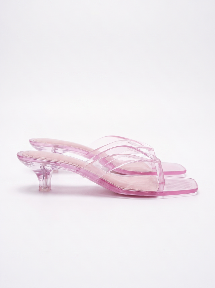 Mikayla Clear Strap Toe Post Sandals