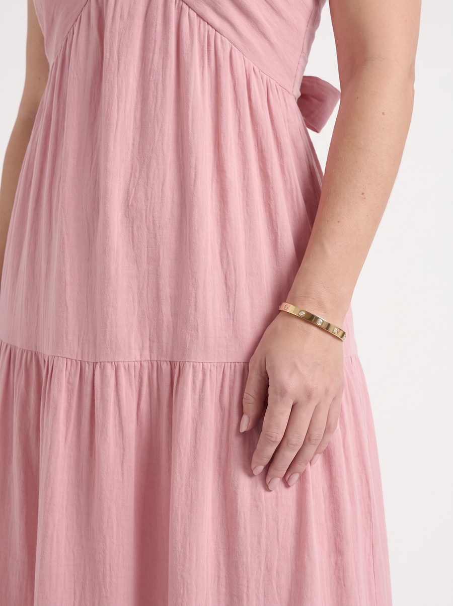 Sloane Halter Neck Tiered Ruffle Maxi Dress