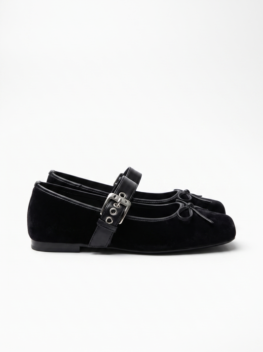 Ellie Buckle Strap Ballet Flats