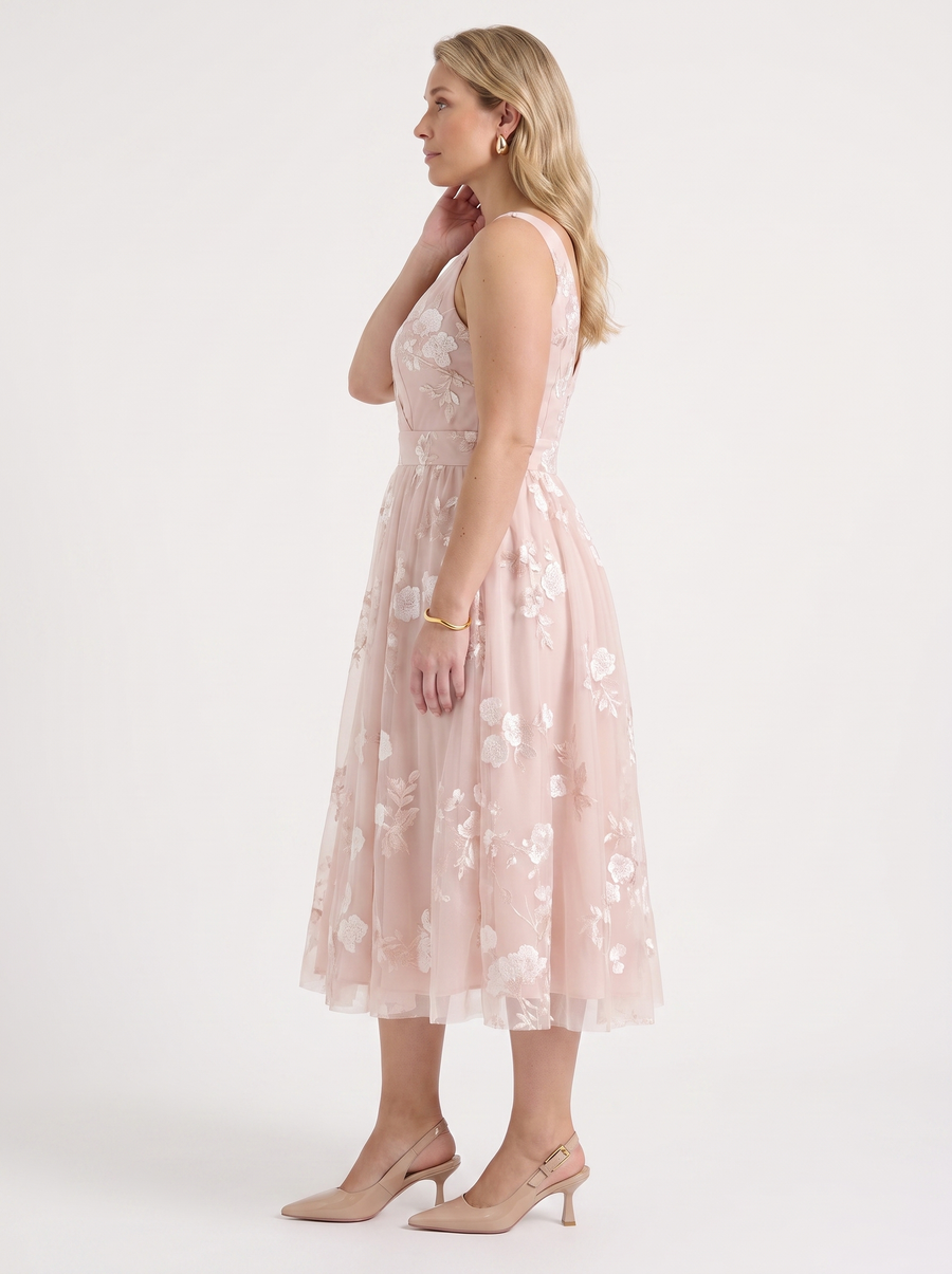 Cassie Floral Wrap Midi Dress