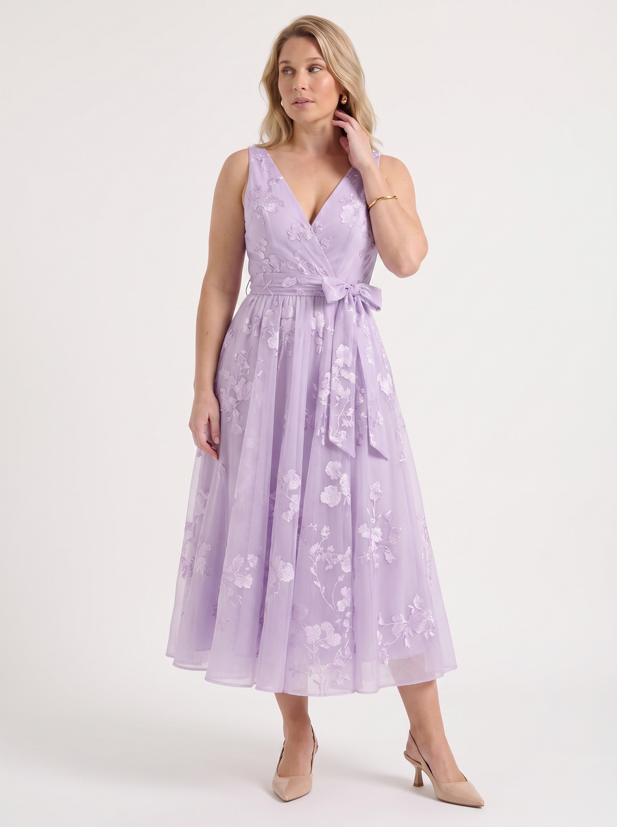 Cassie Floral Wrap Midi Dress