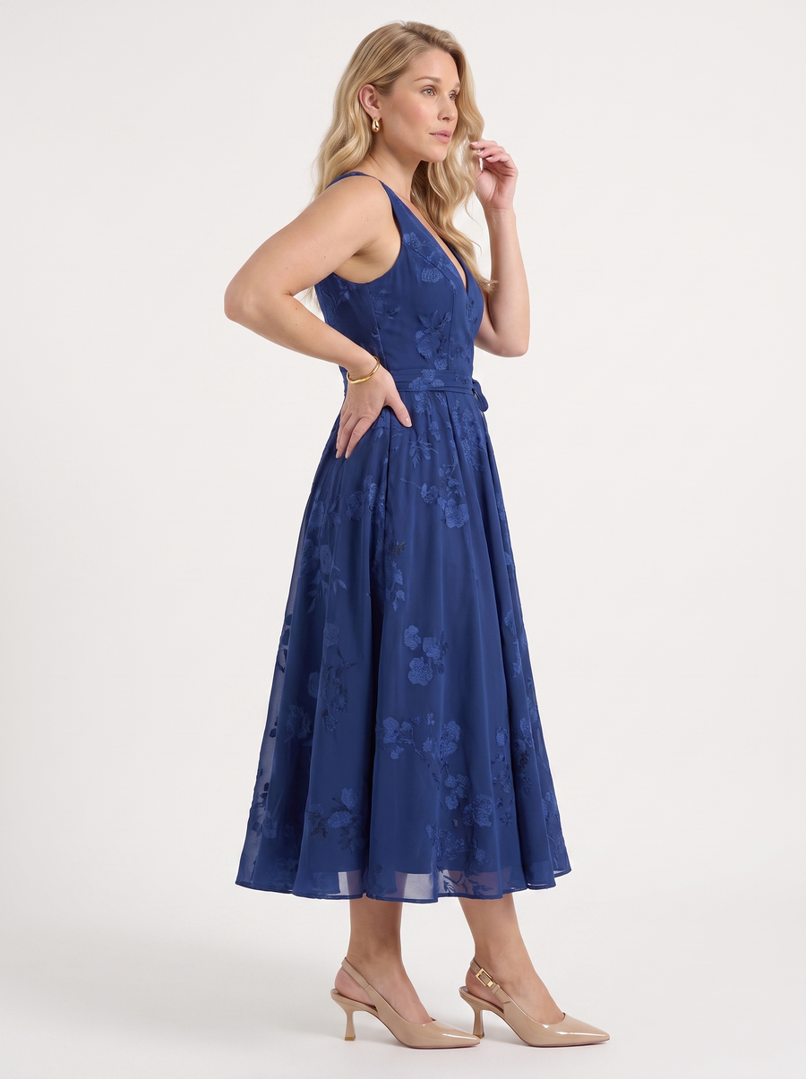 Cassie Floral Wrap Midi Dress