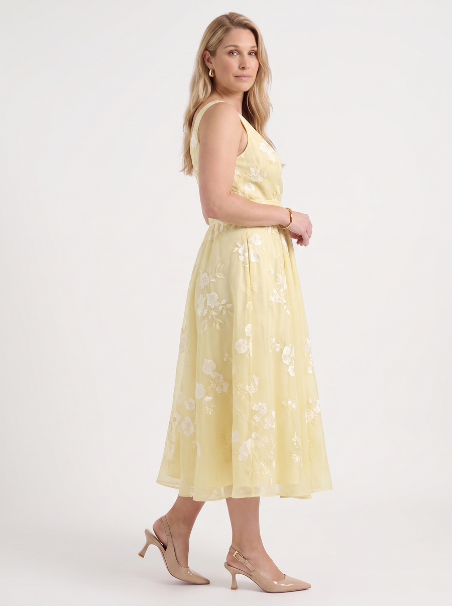 Cassie Floral Wrap Midi Dress