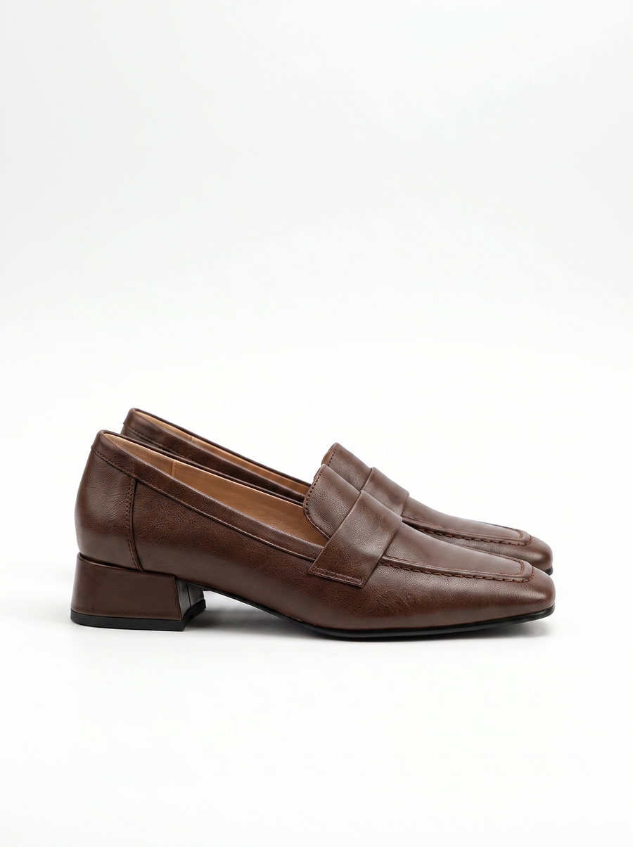 Lissa Block Heel Loafers