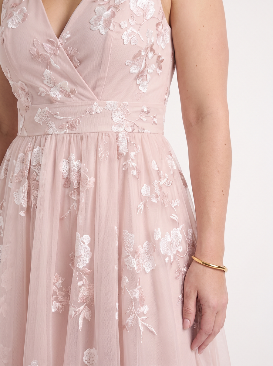 Cassie Floral Wrap Midi Dress